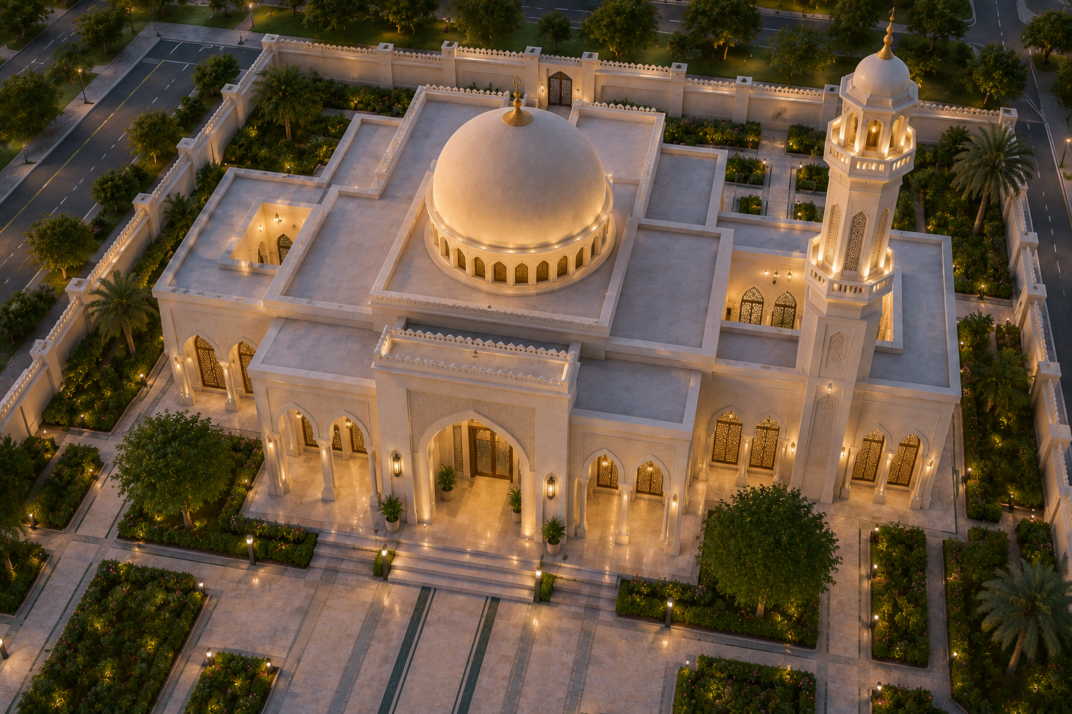 Sky view of the Masjid